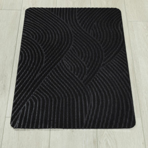 Коврик придверный Дюран Волна Горизонтальная черный, фото 2