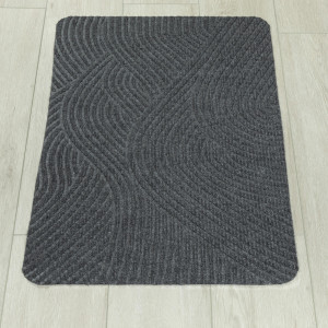 Коврик придверный Дюран Волна Горизонтальная серый, фото 2