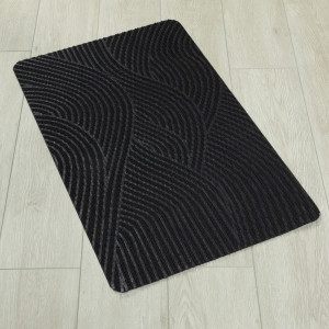 Коврик придверный Дюран Волна Горизонтальная черный, фото 3
