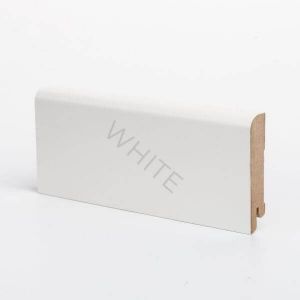 Плинтус МДФ W02-60 Белый 60х16х2050