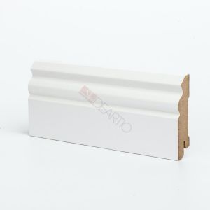 Плинтус МДФ U 105-80 белый 80х18х2050