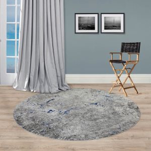 Ковры из Турции ALMIRA E1621 GREY/N.BLUE круг, фото 5