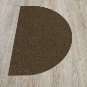 Коврик придверный Лакрум Welcome полукруг черный, фото 2