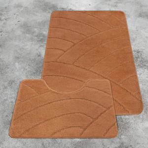 Комплект ковриков на пенорезине FLO 3224 ORANGE с вырезом, фото 2