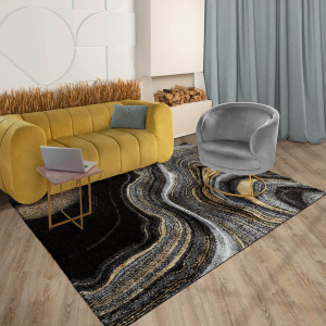 Ковры из Турции Elsa L692A Black/Yellow, фото 6