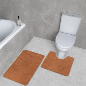 Комплект ковриков на пенорезине FLO 3224 ORANGE с вырезом, фото 7