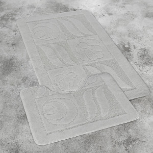 Комплект ковриков на пенорезине FLO 3002 GREY с вырезом, фото 3