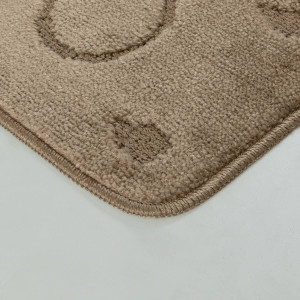 Комплект ковриков на пенорезине FLO 3001 CARAMEL с вырезом, фото 8