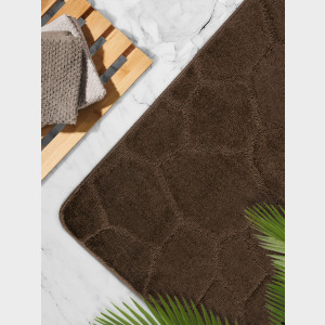 Комплект ковриков на пенорезине FLO 3008 BROWN с вырезом, фото 8