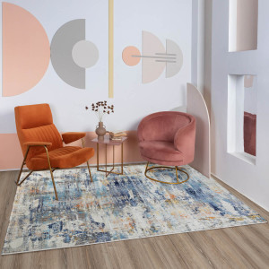 Ковры из Турции MAVRIKA 7020A TEAL/ORANGE, фото 6