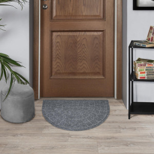 Коврик придверный Лакрум Steen полукруг серый, фото 6