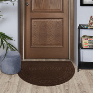 Коврики с тисненным рисунком влаговпитывающий "Welcome" коричневый, фото 7