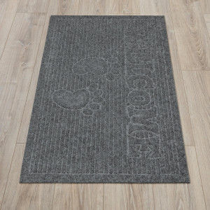 Коврик придверный Лакрум Welcome прямоугольник серый, фото 2