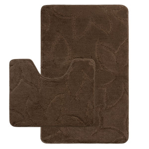 Комплект ковриков на пенорезине FLO 3023 BROWN с вырезом, фото 1