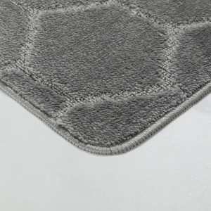 Комплект ковриков на пенорезине FLO 3008 D.GREY с вырезом, фото 8