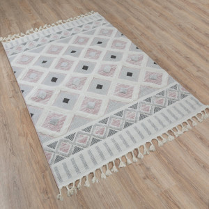 Ковер VICENZA B0242A ANTHRACITE/PINK, фото 3
