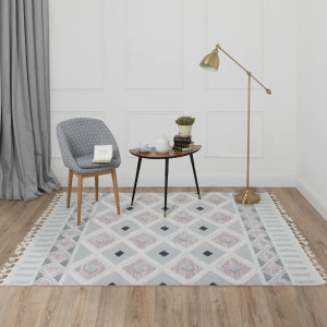 Ковер VICENZA B0242A ANTHRACITE/PINK, фото 6