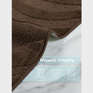 Комплект ковриков на пенорезине FLO 3018 BROWN с вырезом, фото 9