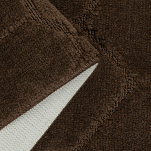Комплект ковриков на пенорезине FLO 3008 BROWN с вырезом, фото 4