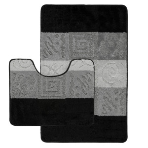 Комплект ковриков на пенорезине FLO 3332 GREY MİX с вырезом, фото 1