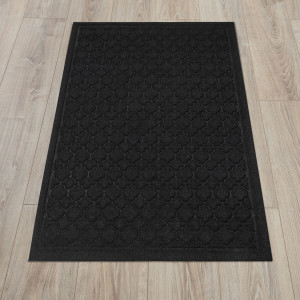 Коврик придверный Лакрум Орнамент прямоугольник черный, фото 2