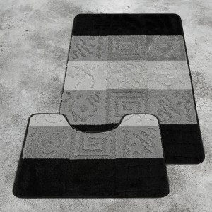 Комплект ковриков на пенорезине FLO 3332 GREY MİX с вырезом, фото 2