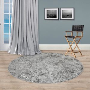 Ковры из Турции ALMIRA GR734 GREY/GREY круг, фото 5