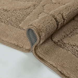 Комплект ковриков на пенорезине FLO 3002 CARAMEL с вырезом, фото 5