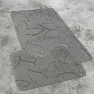 Комплект ковриков на пенорезине FLO 3023 D.GREY с вырезом, фото 3