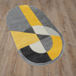 Ковры из Турции REGGI L267A L.GREY/YELLOW овал, фото 3