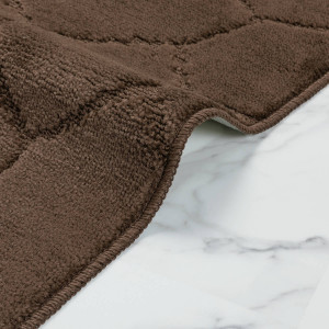 Комплект ковриков на пенорезине FLO 3008 BROWN с вырезом, фото 5