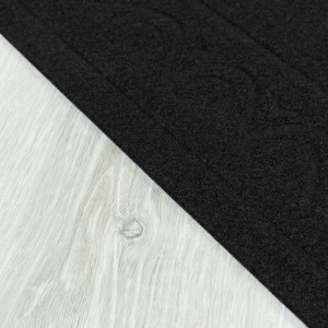 Коврик придверный Лакрум Welcome полукруг черный, фото 8