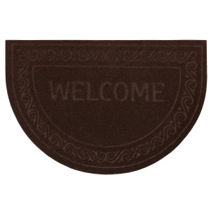 Коврики с тисненным рисунком влаговпитывающий "Welcome" коричневый, фото 1