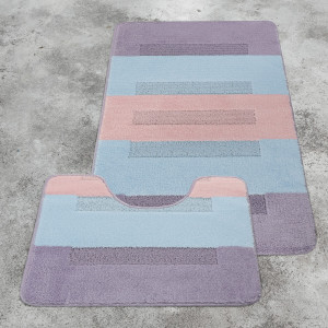 Комплект ковриков на пенорезине FLO 3216B SOFT MİX с вырезом, фото 2