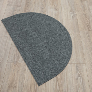 Коврик придверный Лакрум Welcome полукруг серый, фото 3