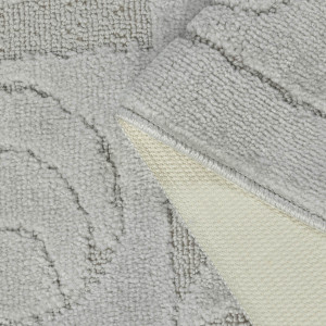 Комплект ковриков на пенорезине FLO 3002 GREY с вырезом, фото 4