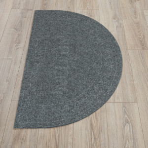 Коврик придверный Лакрум Welcome полукруг серый, фото 2