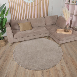 Ковры из Турции Sher PC00A Beige/Beige круг, фото 5