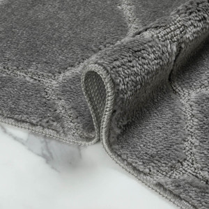 Комплект ковриков на пенорезине FLO 3008 D.GREY с вырезом, фото 5