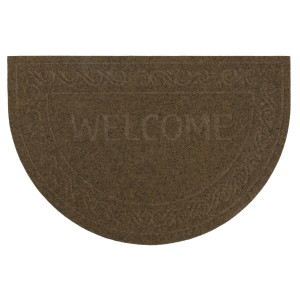 Коврик придверный Лакрум Welcome полукруг черный, фото 1