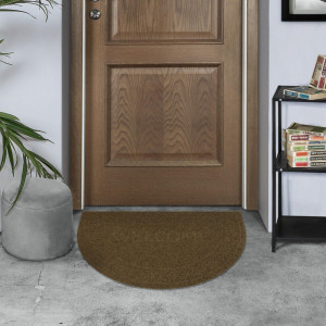 Коврик придверный Лакрум Welcome полукруг черный, фото 6