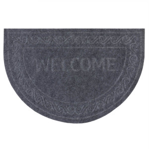 Коврики с тисненным рисунком влаговпитывающий "Welcome" серый, фото 1