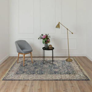 Ковры из Бельгии Isphahan Классические дизайны 84570 Navy/Ivory, фото 5