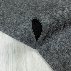 Коврик придверный Лакрум Welcome полукруг серый, фото 11