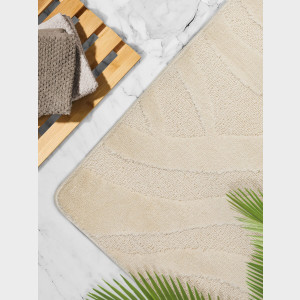 Комплект ковриков на пенорезине FLO 3018 BEIGE с вырезом, фото 8