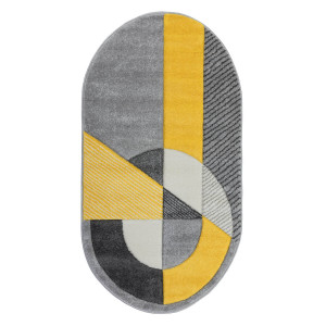 Ковры из Турции REGGI L267A L.GREY/YELLOW овал, фото 1