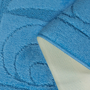 Комплект ковриков на пенорезине FLO 3002 BLUE с вырезом, фото 4