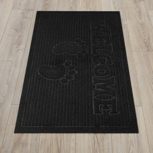 Коврик придверный Лакрум Welcome прямоугольник черный, фото 2