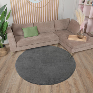 Ковры из Турции Sher PC00A Anthracite/Anthracite круг, фото 5