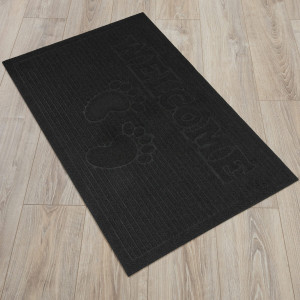 Коврик придверный Лакрум Welcome прямоугольник черный, фото 3